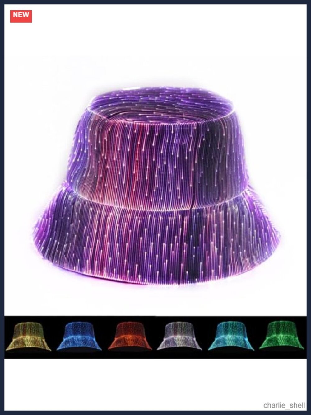 LED Rave Bucket Hat Light Up Fisherman Cap Party Festival Gear